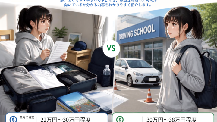合宿免許と通学免許の徹底比較