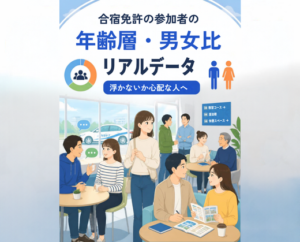 合宿免許の参加者の年齢層・男女比のリアルデータ｜浮かないか心配な人へ
