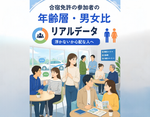 合宿免許の参加者の年齢層・男女比のリアルデータ｜浮かないか心配な人へ