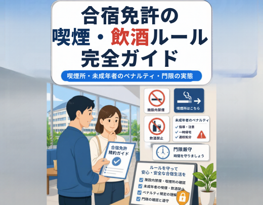 合宿免許の喫煙・飲酒ルール完全ガイド
