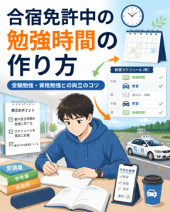 合宿免許中の勉強時間の作り方｜受験勉強・資格勉強との両立のコツ